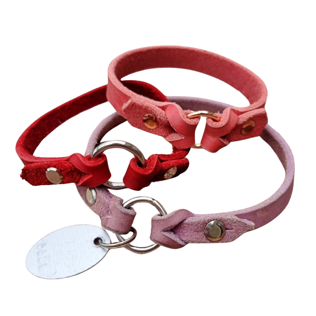 Design Your own Markenhalsband aus Fettleder für die Steuermarke oder Namensmarke