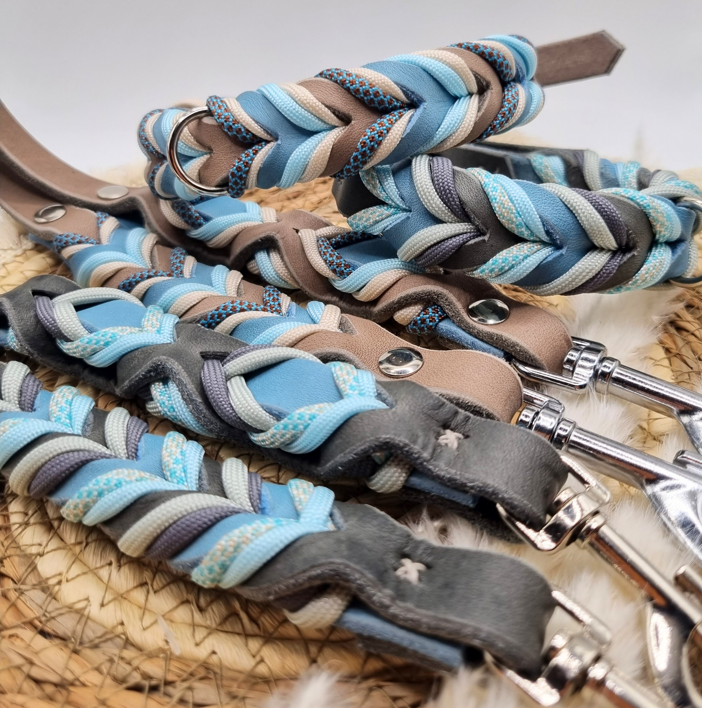 Design Your own SET Hundeleine und Halsband aus Fettleder, 18 mm
