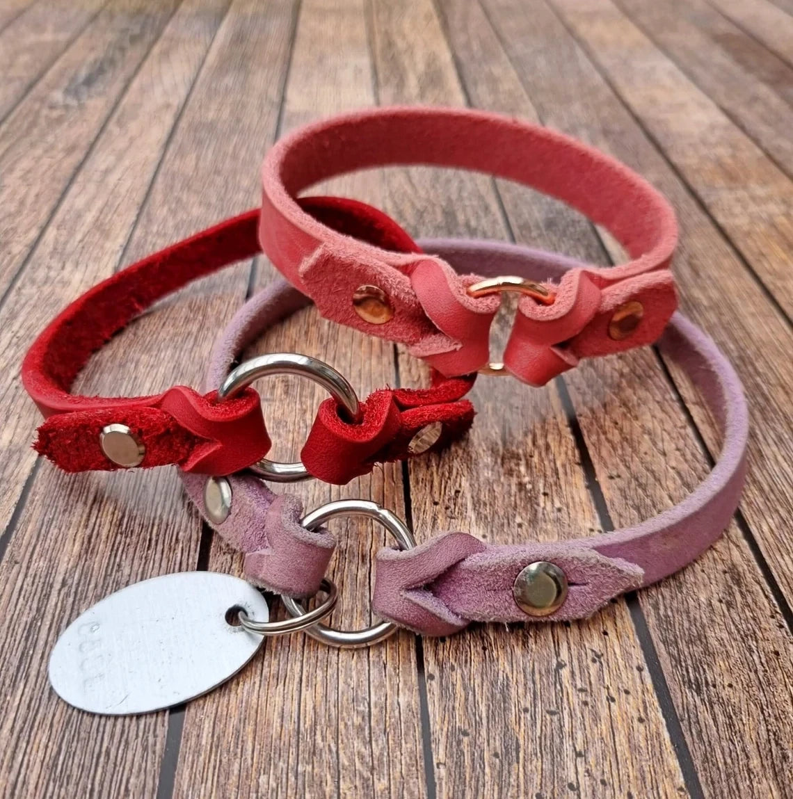 Design Your own Markenhalsband aus Fettleder für die Steuermarke oder Namensmarke