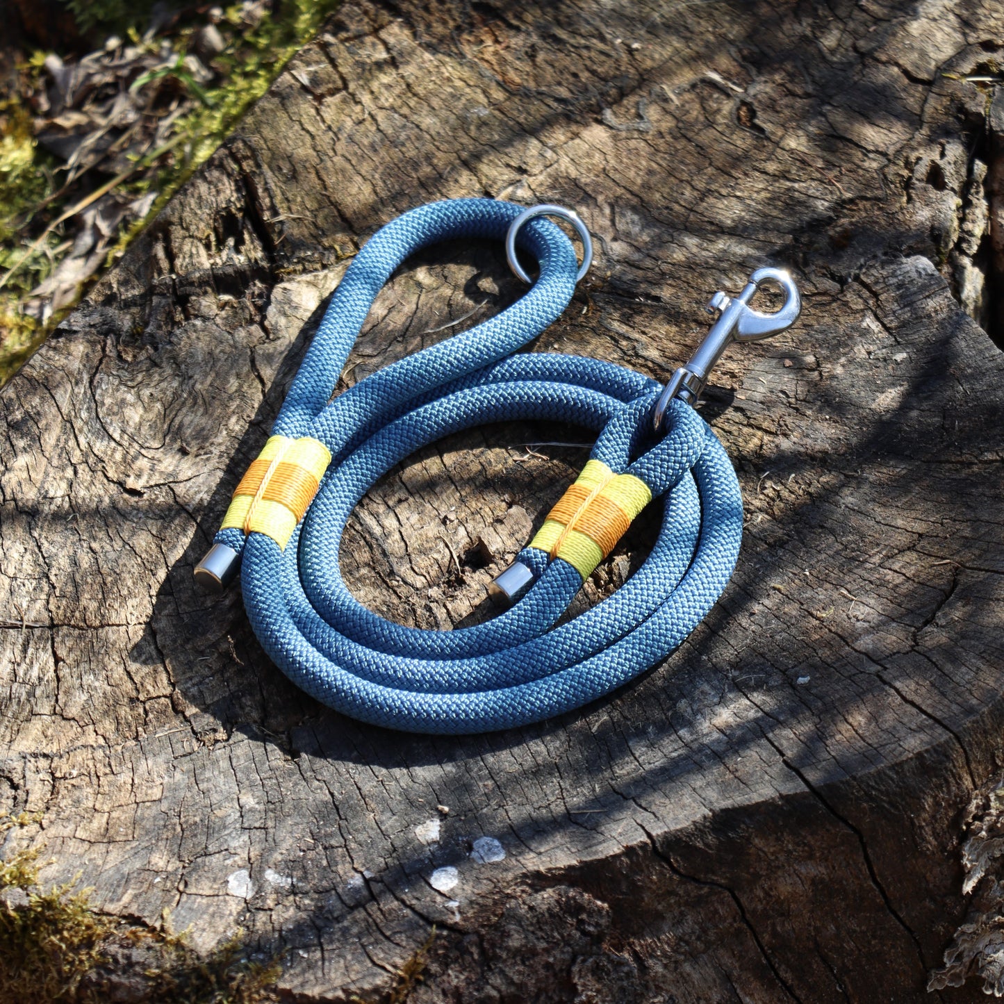 Hundeleine / Cityleine aus Tau, blau, 1.15m
