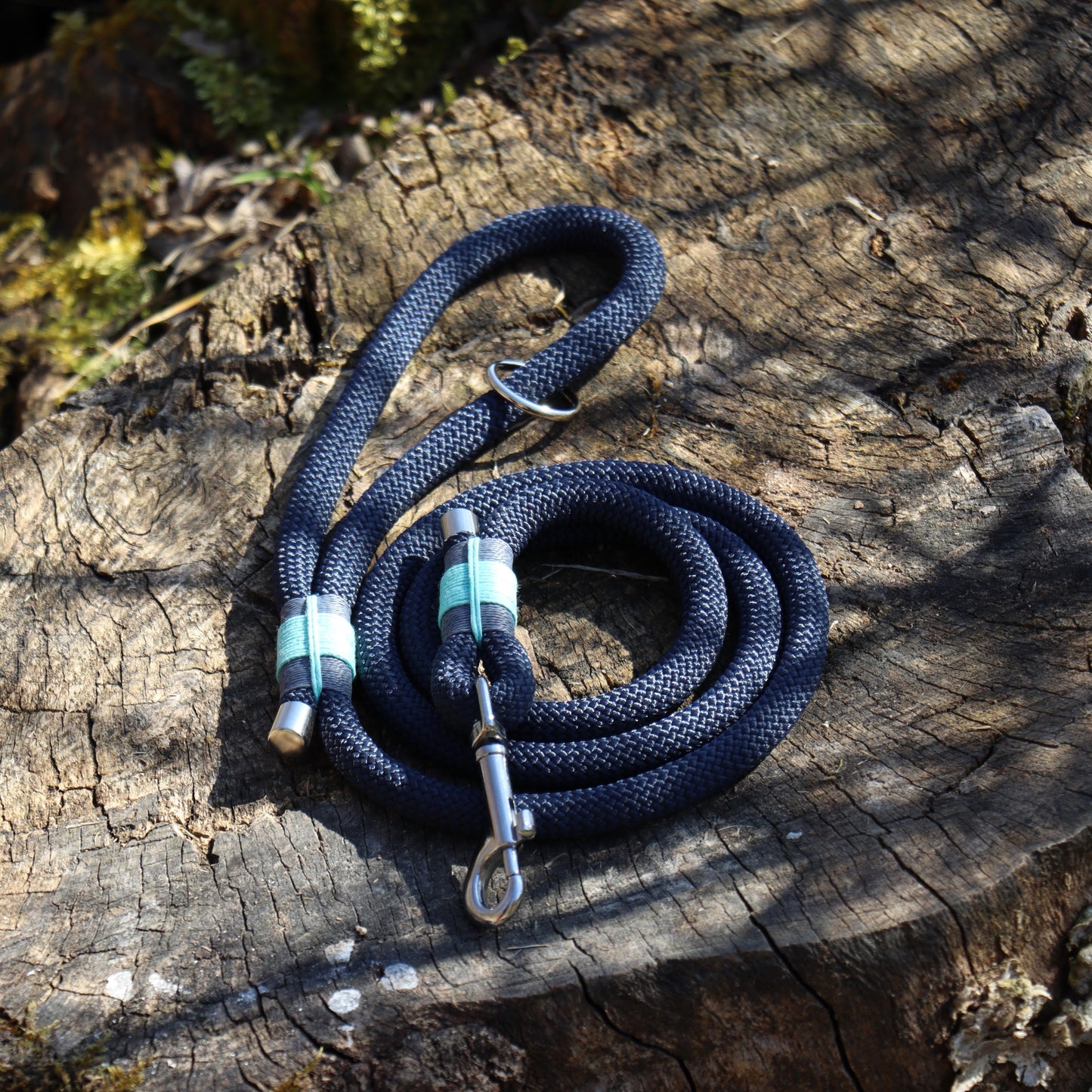 Hundeleine / Cityleine aus Tau, dunkelblau, 1.20m