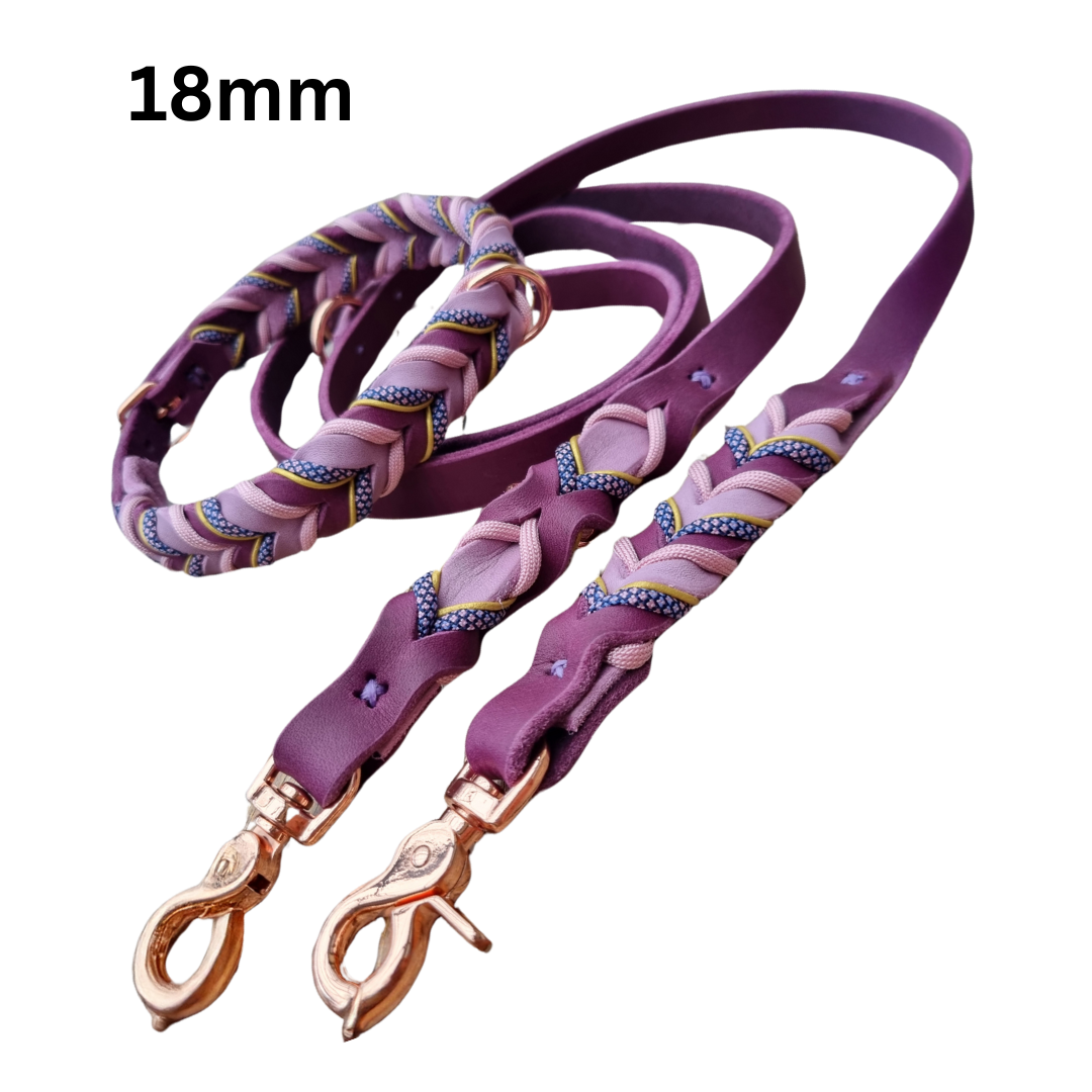 Design Your own SET Hundeleine und Halsband aus Fettleder, 18 mm