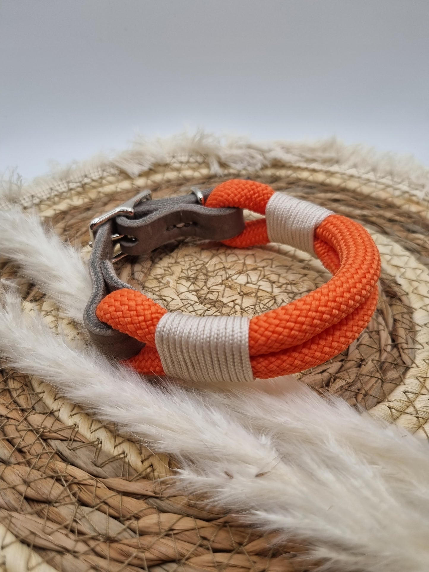 Design Your own - Tauhalsband mit Fettleder-Adapter zum verstellen