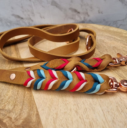 Design Your own - Hundeleine aus Fettleder, mit Paracord