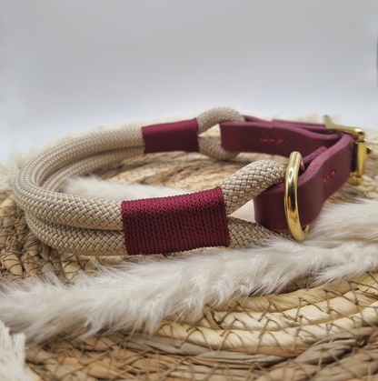 Design Your own - Tauhalsband mit Fettleder-Adapter zum verstellen