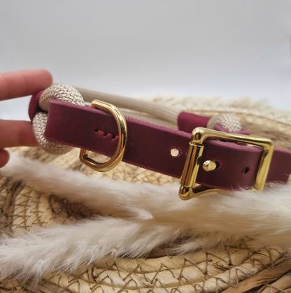 Design Your own - Tauhalsband mit Fettleder-Adapter zum verstellen
