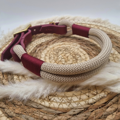 Design Your own - Tauhalsband mit Fettleder-Adapter zum verstellen
