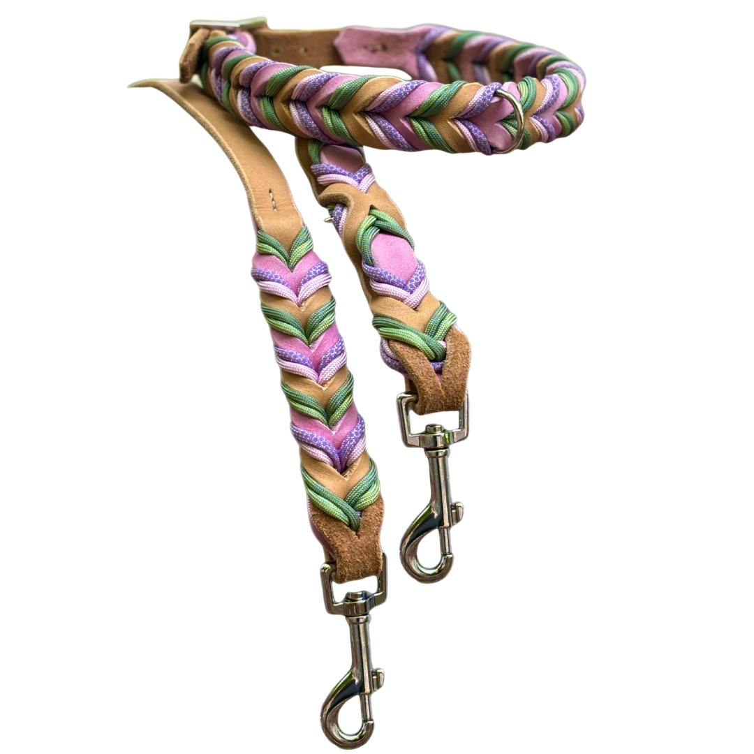 Hundehalsband & Hundeleine „Wildflieder“