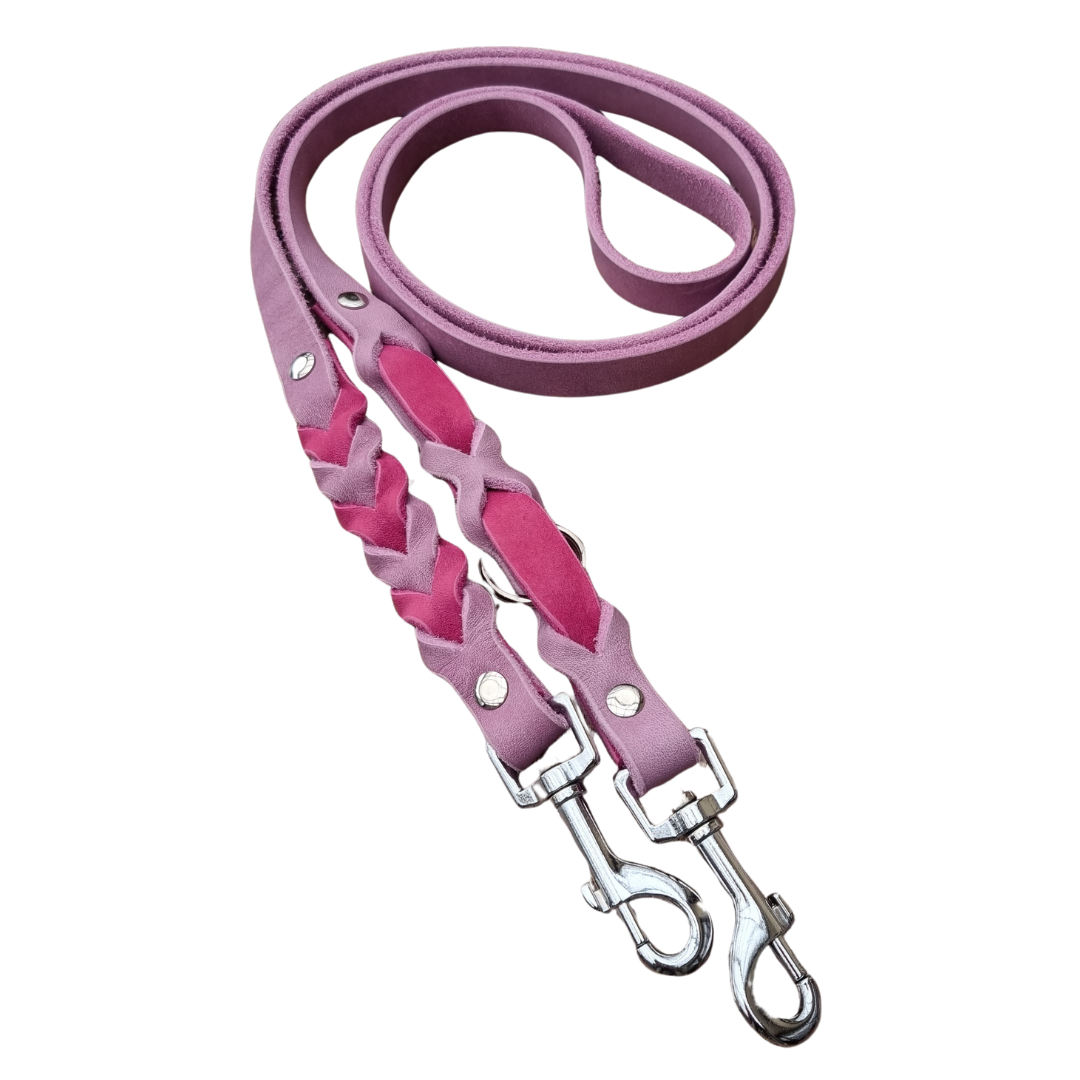 Design Your own - Hundeleine aus Fettleder, geflochten