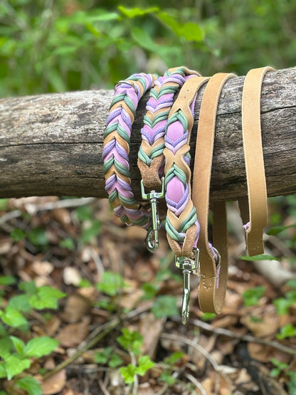 Hundehalsband & Hundeleine „Wildflieder“