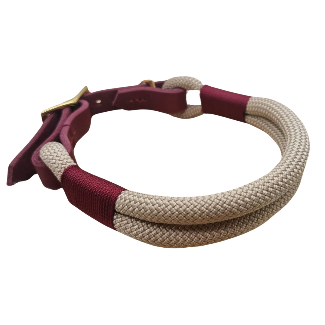 Design Your own - Tauhalsband mit Fettleder-Adapter zum verstellen
