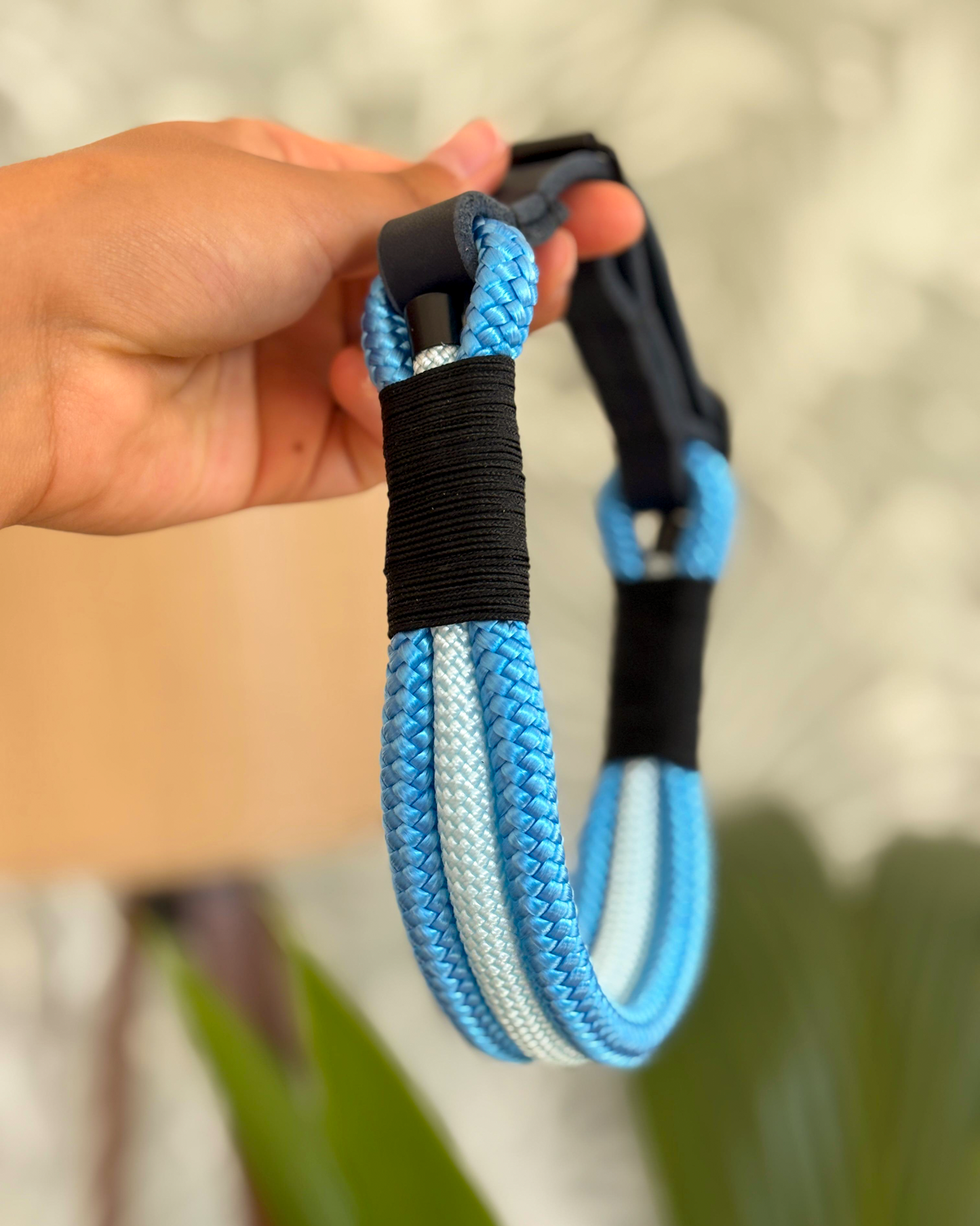 Hundehalsband aus Tau – Skye & Pastellblau